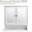 Bathroom Mirrored Cabinet White Wooden Double Wall Mounted Storage Unit Christow