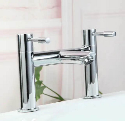 Bathroom Modern Bath Filler Waterfall Chrome Mixer Tap