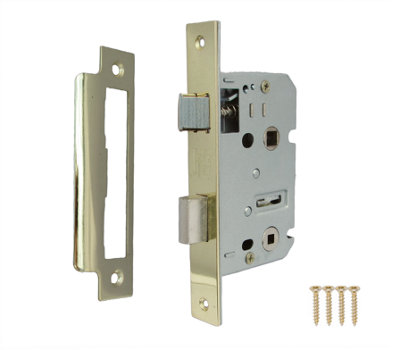 Bathroom Mortice Lock Brass Sashlock 2.5