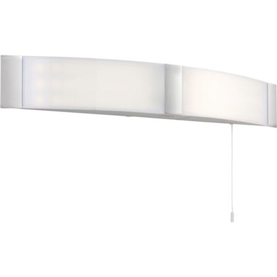 Bathroom Over Mirror Wall Light - 2 x 6W Cool White LED - Chrome ...