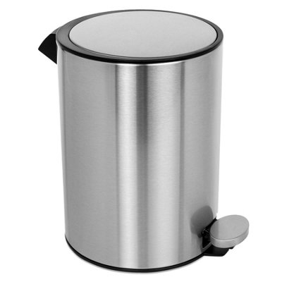Bathroom Pedal Bin Stainless Steel Soft Close Chrome DIY at B&Q