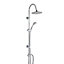 Bathroom Shower Kit with Over Head Fixed Shower Head and Adjustable Shower Rail