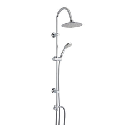 Bathroom Shower Kit with Over Head Fixed Shower Head and Adjustable