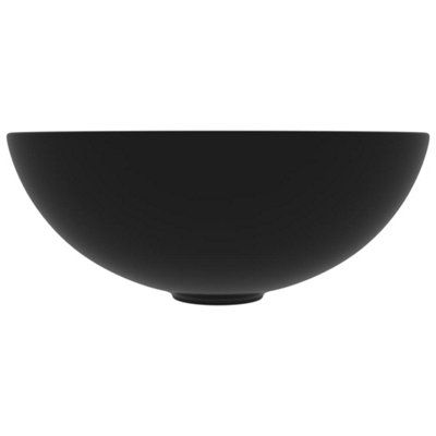 Bathroom Sink Ceramic Matt Black Round