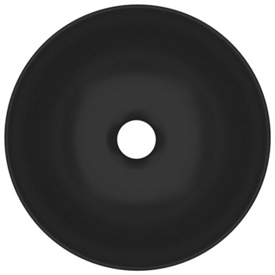 Bathroom Sink Ceramic Matt Black Round