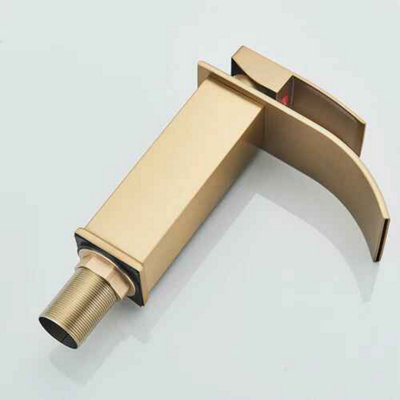 Bathroom sink tap single lever mono basin mixer brushed gold vanity tap modern design