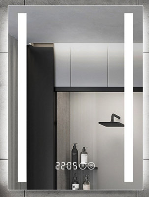Bathroom Smart Mirror - Vertical Twin-Lit - 50cm x 70cm