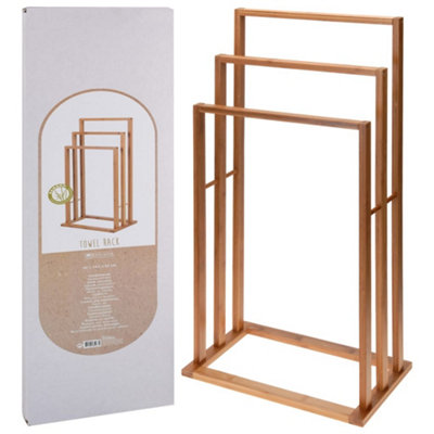 Bathroom Solutions Bamboo Towel Rack with 3 Bars Price Comparisons | Compare The Build