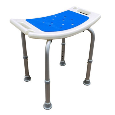 Bathroom Stool For Elderly 6 Level Height Adjustable Aluminium Disabled ...