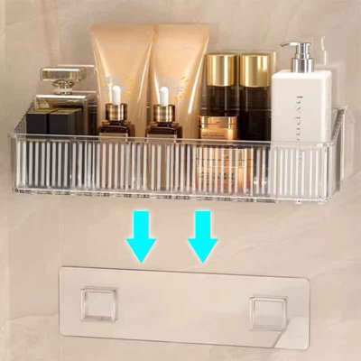 Bathroom Storage Rack, Punch Free, Toilet Organiser Rack, 30.5cm