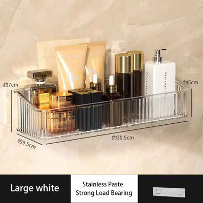 Bathroom Storage Rack, Punch Free, Toilet Organiser Rack, 30.5cm