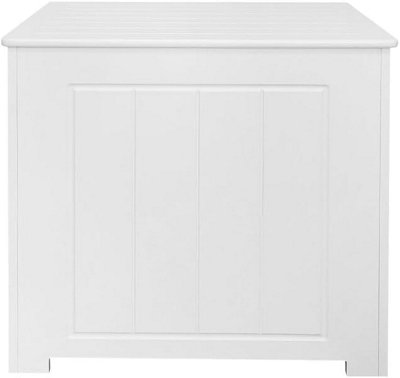 Bathroom Storage Unit Slimline Toilet Cabinet Laundry Tidy Box Wooden White