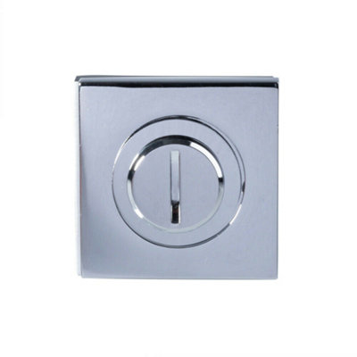 Bathroom Thumbturn Lock and Release Handle Square Rose Polished Chrome