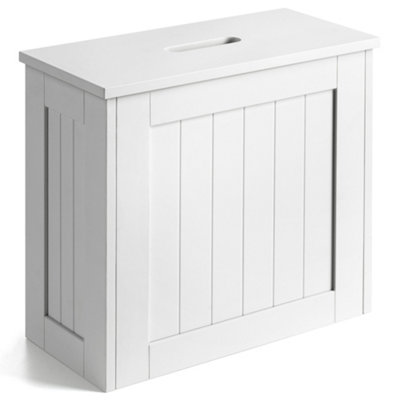 Bathroom Tidy Box Toilet Roll Cleaning Product Small Storage Unit White Christow