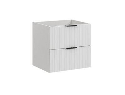Bathroom Vanity Unit 600mm White Cabinet Modern Wall Hung Floating ...