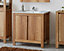 Bathroom Vanity Unit 800mm Floor Sink Cabinet 80cm Freestanding Cupboard Oak Effect Classic
