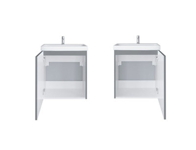 Bathroom Vanity Unit and Basin 500mm Cloakroom Sink Wall Cabinet