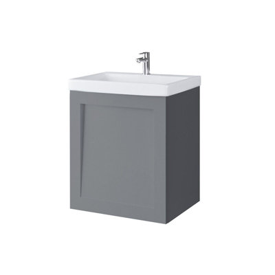 Bathroom Vanity Unit and Basin 500mm Cloakroom Sink Wall Cabinet