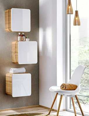 White bathroom shop wall shelf