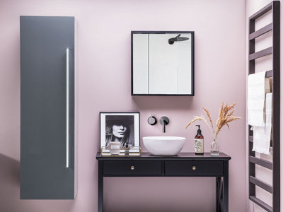 Bathroom Wall Cabinet Grey MATARO