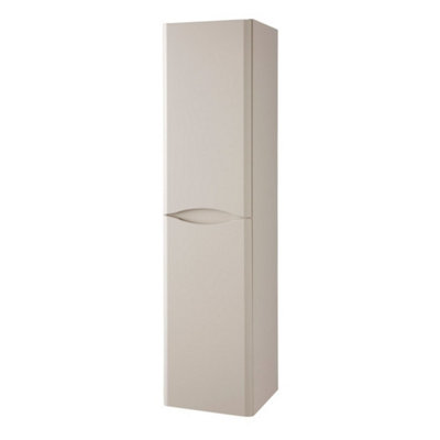 Bathroom Wall Hung 2-Door Tall Storage Unit 350mm Wide x 330mm Deep - Cashmere - (Arch)