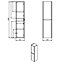 Bathroom Wall Hung 2-Door Tall Storage Unit 350mm Wide x 330mm Deep - Matt Graphite - (Arch)