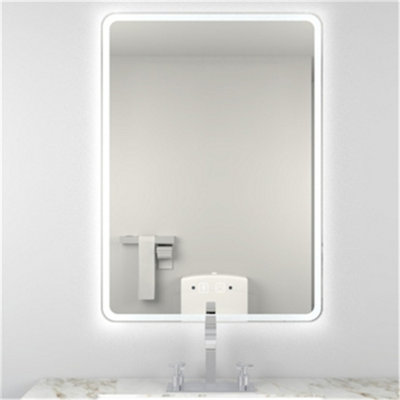 Bathroom Wall Mirror - Rectangular 700 x 500mm - Bluetooth Speakers ...