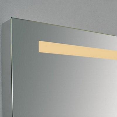Bathroom Wall Mirror - Rectangular 700 x 500mm - LED Light (3 Tone) - Halo Touch Sensor - Anti Fog Demister - USB Point