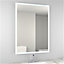 Bathroom Wall Mirror - Rectangular 700 x 500mm - LED Light Wall Mirror - Demister Pad
