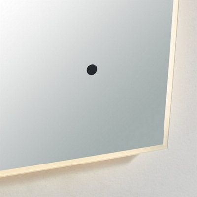 Bathroom Wall Mirror - Rectangular 700 x 500mm - Super Slim Infra-Red Wall Mirror - Demister Pad