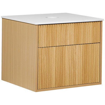 Bathroom Wall Mounted Cabinet 60 x 52 cm Light Wood BEXTI