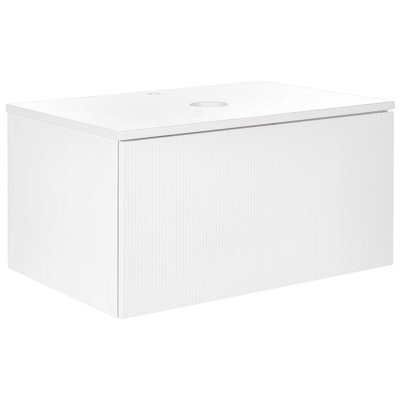 Bathroom Wall Mounted Cabinet 80 x 52 cm White ALIZRA