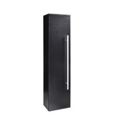 Bathroom Wall Mounted Side Unit Matt Black Side Unit 1400mm High x 355mm Wide - Matt Black (Black Purity) - Brassware Not Included