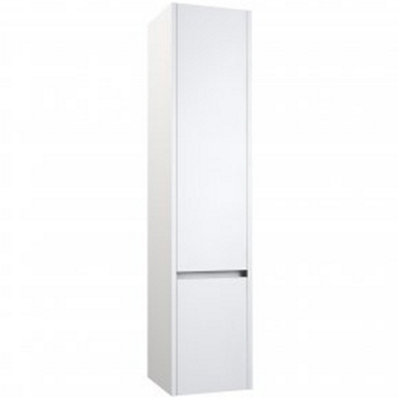 Bathroom Wall Mounted Tall Storage Unit 350mm Wide - White - (Urban) - Brassware Not Included