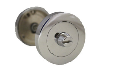 Bathroom WC Door THUMB TURN & Release Toilet Polished Chrome
