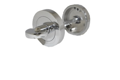 Bathroom WC Door THUMB TURN & Release Toilet Polished Chrome