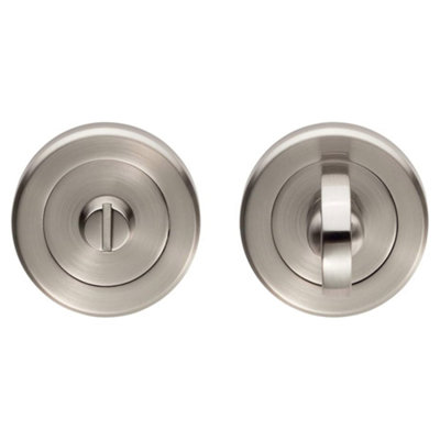 Bathroom WC Door THUMB TURN & Release Toilet Satin