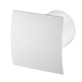 Bathroom White Extractor Fan 100mm with Timer Humidity Sensor