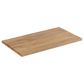 Bathroom Worktop Countertop Laminate MDF 800mm Finished Edges Oak Effect Adel