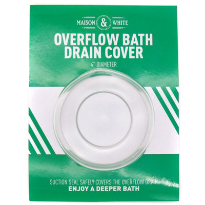 Bathtub Overflow Drain Cover - Clear