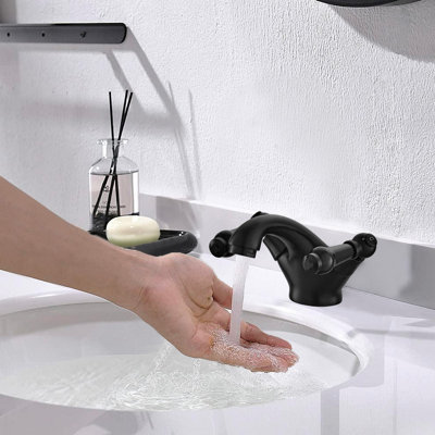 BATHWEST Basin Mixer Tap Bathroom Sink Taps Lever Basin Taps Victorian Basin Mixer Faucet