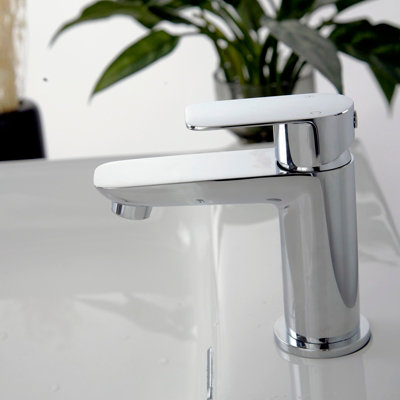 BATHWEST Basin Mixer Taps With Pop Up Waste Chrome Brass Bathroom Sink Taps With Drainer Faucet