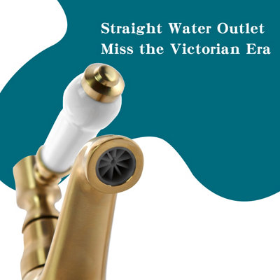 BATHWEST Basin Taps Pair Bathroom Sink Taps Lever Twin Pair Hot Cold ...