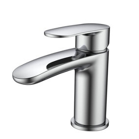 BATHWEST Bathroom Basin Tap Solid Brass Chromed Handle Hot Cold Mixer Tap Single Lever Faucet
