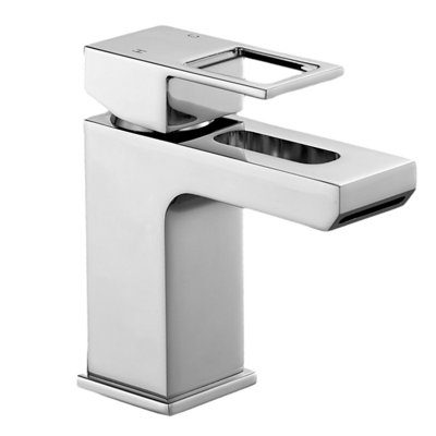 BATHWEST Bathroom Brass Chrome Basin Sink Mixer Taps Waterfall Single Modern Lever Faucet Price Comparisons | Compare The Build