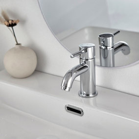 BATHWEST Bathroom mono Basin Mixer Tap Chrome Brass Sink Mixer Taps