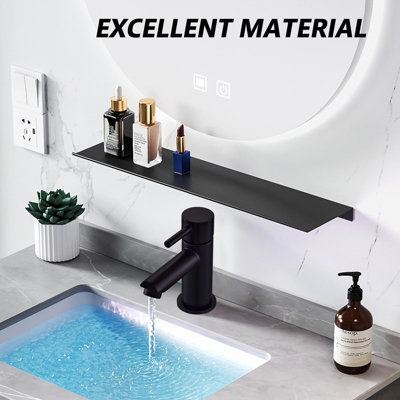 BATHWEST Bathroom Sink Taps Brass Solid Basin Mixer Tap Matte Black Single Lever Faucet