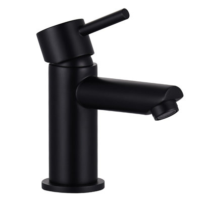 BATHWEST Bathroom Sink Taps Brass Solid Basin Mixer Tap Matte Black Single Lever Faucet