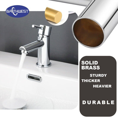 BATHWEST Bathroom Sink Taps Chrome Brass Basin Mixer Taps