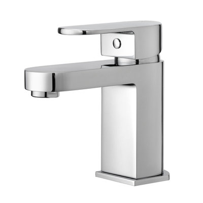 BATHWEST Bathroom Sink Taps Cloakroom Monoblock Chrome Brass Basin Mixer Tap Single Lever